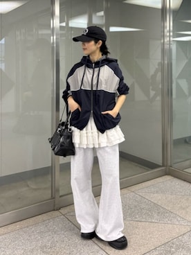 「RAY CASSIN（レイカズン）のアイテム（ブルゾン）」を使った、RAYCASSIN_officialさん（レディース・160cm）の春コーディネート