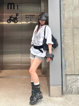「RAY CASSIN（レイカズン）のアイテム（パンツ）」を使った、RAYCASSIN_officialさん（レディース・158cm）の夏コーディネート