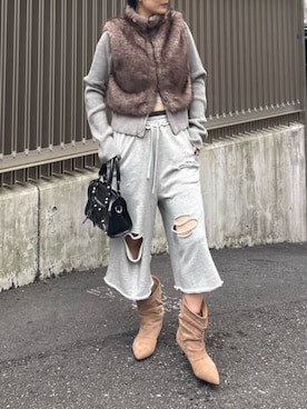 「RAY CASSIN（レイカズン）のアイテム（パンツ）」を使った、RAYCASSIN_officialさん（レディース・160cm）の秋コーディネート