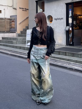 「RAY CASSIN（レイカズン）のアイテム（パンツ）」を使った、RAYCASSIN_officialさん（レディース・158cm）の夏コーディネート