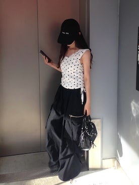 「RAY CASSIN（レイカズン）のアイテム（パンツ）」を使った、RAYCASSIN_officialさん（レディース・158cm）の夏コーディネート