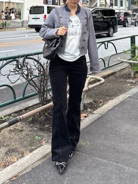 「RAY CASSIN（レイカズン）のアイテム（パンツ）」を使った、RAYCASSIN_officialさん（レディース・160cm）の秋コーディネート