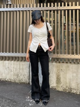 「RAY CASSIN（レイカズン）のアイテム（パンツ）」を使った、RAYCASSIN_officialさん（レディース・158cm）の夏コーディネート