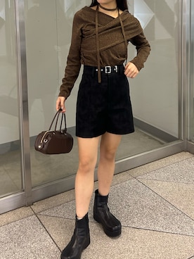 「RAY CASSIN（レイカズン）のアイテム（ブーツ）」を使った、RAYCASSIN_officialさん（レディース・157cm）の秋コーディネート