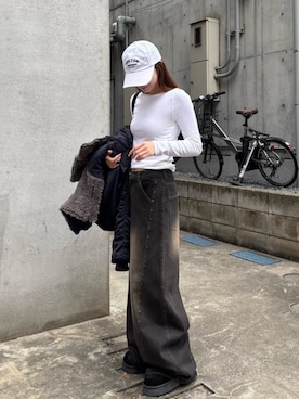 RAYCASSIN_officialさん（骨格ストレート・レディース・158cm）の冬コーディネート