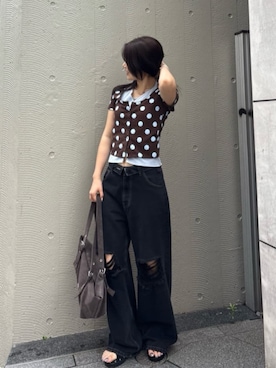「RAY CASSIN（レイカズン）のアイテム（バッグ）」を使った、RAYCASSIN_officialさん（レディース・160cm）の夏コーディネート