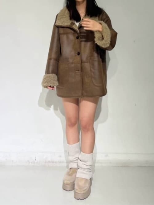 リバーシブルムートンコート