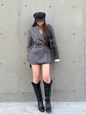 「RAY CASSIN（レイカズン）のアイテム（ジャケット/アウター）」を使った、RAYCASSIN_officialさん（レディース・158cm）の春コーディネート