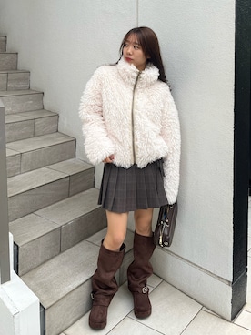 「RAY CASSIN（レイカズン）のアイテム（ブルゾン）」を使った、RAYCASSIN_officialさん（レディース・157cm）の秋コーディネート