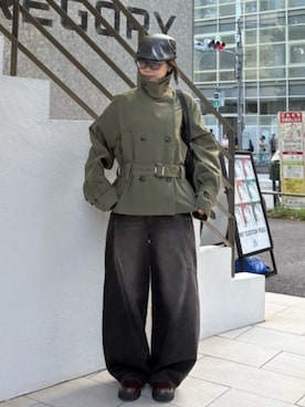 「RAY CASSIN（レイカズン）のアイテム（パンツ）」を使った、RAYCASSIN_officialさん（レディース・160cm）の夏コーディネート