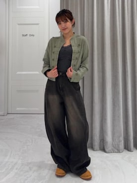 「RAY CASSIN（レイカズン）のアイテム（パンツ）」を使った、RAYCASSIN_officialさん（レディース・158cm）の秋コーディネート