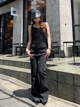 「RAY CASSIN（レイカズン）のアイテム（パンツ）」を使った、RAYCASSIN_officialさん（レディース・158cm）の夏コーディネート