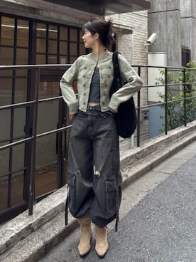 「RAY CASSIN（レイカズン）のアイテム（トップス）」を使った、RAYCASSIN_officialさん（レディース・160cm）の夏コーディネート