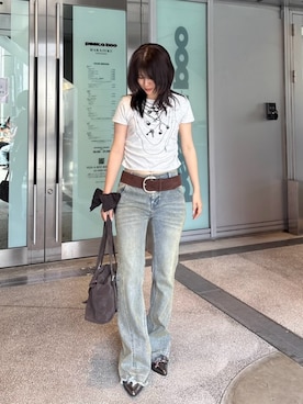 「RAY CASSIN（レイカズン）のアイテム（パンツ）」を使った、RAYCASSIN_officialさん（レディース・160cm）の夏コーディネート