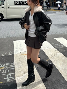 「アイテム（ブルゾン）」を使った、RAYCASSIN_officialさん（レディース・158cm）の秋コーディネート
