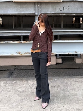 「RAY CASSIN（レイカズン）のアイテム（トップス）」を使った、RAYCASSIN_officialさん（レディース・151cm）の夏コーディネート