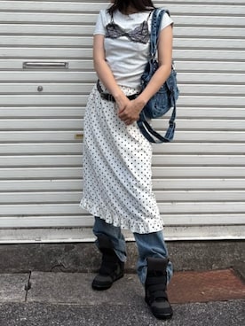 「RAY CASSIN（レイカズン）のアイテム（バッグ）」を使った、RAYCASSIN_officialさん（レディース・160cm）の夏コーディネート