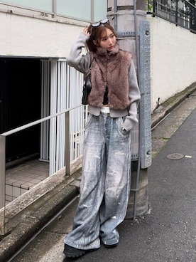 「RAY CASSIN（レイカズン）のアイテム（パンツ）」を使った、RAYCASSIN_officialさん（レディース・155cm）の秋コーディネート