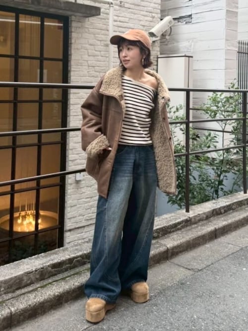 リバーシブルムートンコート