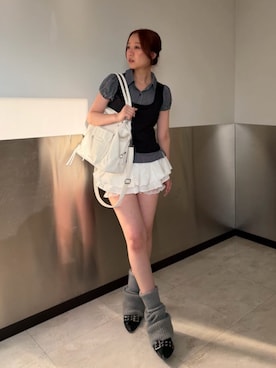 「RAY CASSIN（レイカズン）のアイテム（バッグ）」を使った、RAYCASSIN_officialさん（レディース・160cm）の夏コーディネート