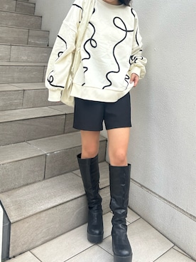 「RAY CASSIN（レイカズン）のアイテム（スウェット）」を使った、RAYCASSIN_officialさん（レディース・157cm）の秋コーディネート
