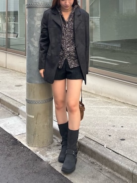 「アイテム（その他アウター、ブラック系）」を使った、RAYCASSIN_officialさん（レディース・158cm）の秋コーディネート