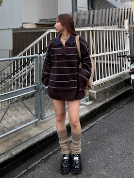 「アイテム（レッグウォーマー）」を使った、RAYCASSIN_officialさん（レディース・158cm）の秋コーディネート