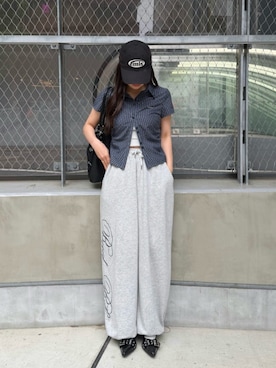 「RAY CASSIN（レイカズン）のアイテム（パンツ）」を使った、RAYCASSIN_officialさん（レディース・158cm）の春コーディネート