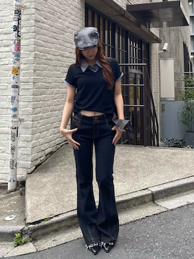 「RAY CASSIN（レイカズン）のアイテム（パンツ）」を使った、RAYCASSIN_officialさん（レディース・158cm）の夏コーディネート