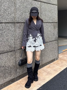 「RAY CASSIN（レイカズン）のアイテム（パンツ）」を使った、RAYCASSIN_officialさん（レディース・160cm）の秋コーディネート