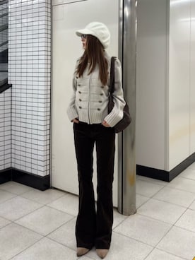 「RAY CASSIN（レイカズン）のアイテム（パンツ）」を使った、RAYCASSIN_officialさん（レディース・159cm）の秋コーディネート
