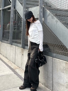 「RAY CASSIN（レイカズン）のアイテム（パンツ）」を使った、RAYCASSIN_officialさん（レディース・158cm）の春コーディネート