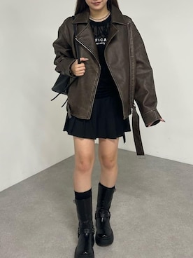 「冬服コーデ」｜「アイテム（その他アウター）」を使った、RAYCASSIN_officialさん（レディース・157cm）の秋コーディネート