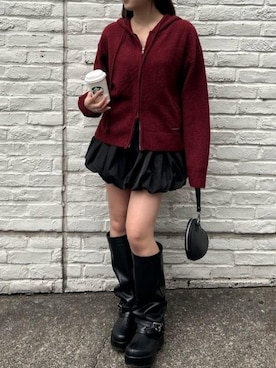 「RAY CASSIN（レイカズン）のアイテム（ブーツ）」を使った、RAYCASSIN_officialさん（レディース・157cm）の秋コーディネート