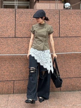 「RAY CASSIN（レイカズン）のアイテム」を使った、RAYCASSIN_officialさん（レディース・160cm）の夏コーディネート