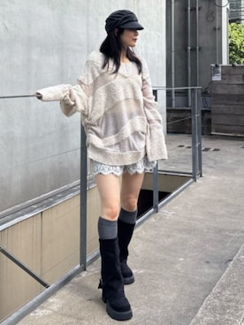 「RAY CASSIN（レイカズン）のアイテム（パンツ）」を使った、RAYCASSIN_officialさん（レディース・160cm）の秋コーディネート