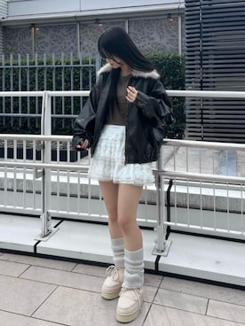 「アイテム（レッグウォーマー）」を使った、RAYCASSIN_officialさん（レディース・159cm）の秋コーディネート