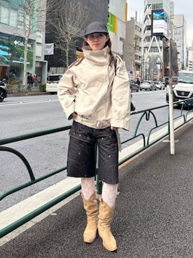 「RAY CASSIN（レイカズン）のアイテム（ジャケット/アウター）」を使った、RAYCASSIN_officialさん（レディース・156cm）の春コーディネート