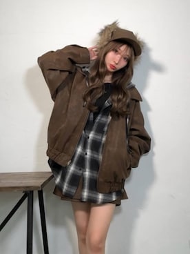 「アイテム（スカート、ベージュ系）」を使った、RAYCASSIN_officialさん（レディース・155cm）の秋コーディネート