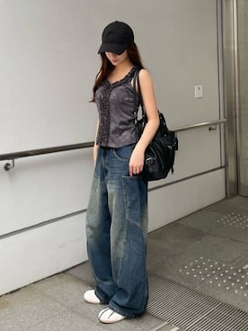 「RAY CASSIN（レイカズン）のアイテム（パンツ）」を使った、RAYCASSIN_officialさん（レディース・158cm）の夏コーディネート