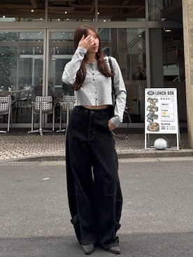 「RAY CASSIN（レイカズン）のアイテム（トップス）」を使った、RAYCASSIN_officialさん（レディース・158cm）の春コーディネート