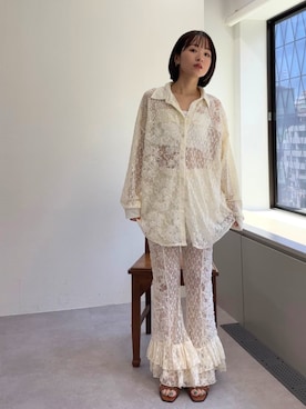 「レースパンツ」｜RAYCASSIN_officialさん（レディース・152cm）の夏コーディネート