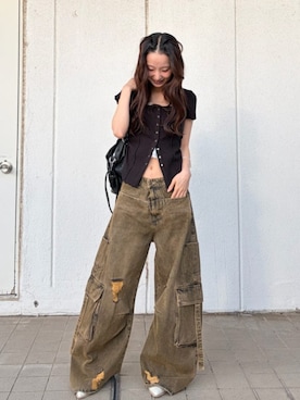 「RAY CASSIN（レイカズン）のアイテム」を使った、RAYCASSIN_officialさん（レディース・161cm）の春コーディネート