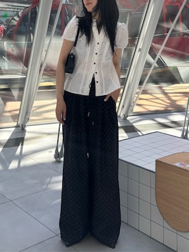 「RAY CASSIN（レイカズン）のアイテム（バッグ）」を使った、RAYCASSIN_officialさん（レディース・157cm）の夏コーディネート