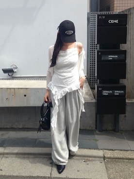 「RAY CASSIN（レイカズン）のアイテム（パンツ）」を使った、RAYCASSIN_officialさん（レディース・158cm）の春コーディネート