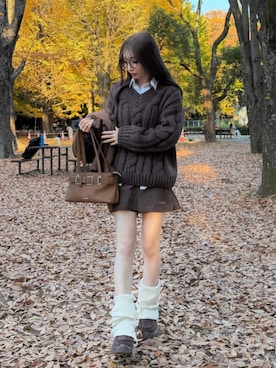「アイテム（レッグウォーマー）」を使った、RAYCASSIN_officialさん（レディース・155cm）の秋コーディネート