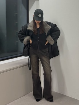 「アイテム（ムートンコート）」を使った、RAYCASSIN_officialさん（レディース・158cm）の秋コーディネート