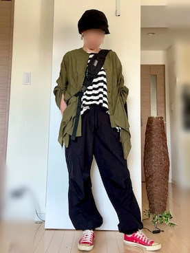 「アイテム（キャスケット）」を使った、kiimaさん（レディース・168cm）の秋コーディネート