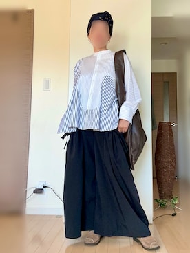 「アイテム（ストール/ショール）」を使った、kiimaさん（レディース・168cm）の秋コーディネート