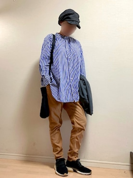 「アイテム（キャスケット）」を使った、kiimaさん（レディース・168cm）の秋コーディネート